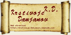 Krstivoje Damjanov vizit kartica